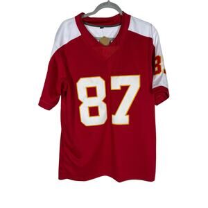 Travis Kelce Men's Jersey #87 Chiefs Red Size Medium